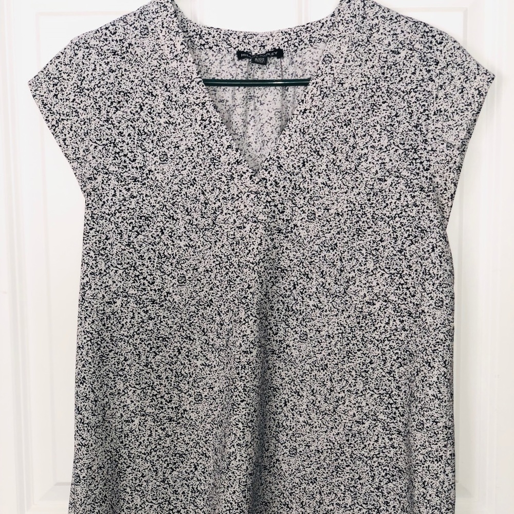 Hilary Radley Black and White Dress Shirt